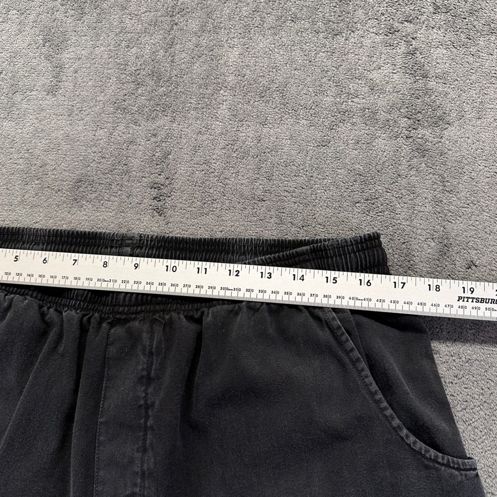 Crazy Shirts Pants Mens XXL Black Elastic Waist Relaxed Fit Cotton Wide Leg - Picture 4 of 5